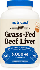 Nutricost frasco frontal del producto que muestra cápsulas y beneficios de conveniencia