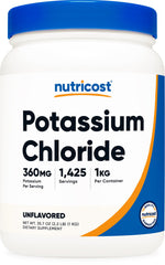 Nutricost frasco frontal 1kg mostrando envase y marca, confianza en calidad