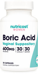 Nutricost frasco frontal mostrando 30 cápsulas y beneficio claridad de dosificación