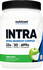 Nutricost frente del empaque manzana verde mostrando ventaja sin gluten
