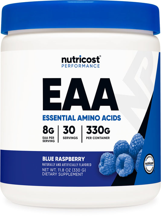 Nutricost envase frontal mostrando la marca y el sabor, claridad y confianza