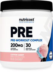 Nutricost envase frontal sabor Cotton Candy mostrando diseño y beneficios