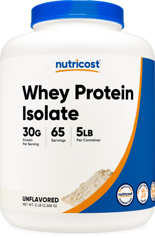 Nutricost frente del envase mostrando tamaño y marca, beneficio claridad de producto