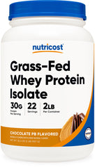 Nutricost envase frontal Chocolate PB mostrando etiqueta y beneficios