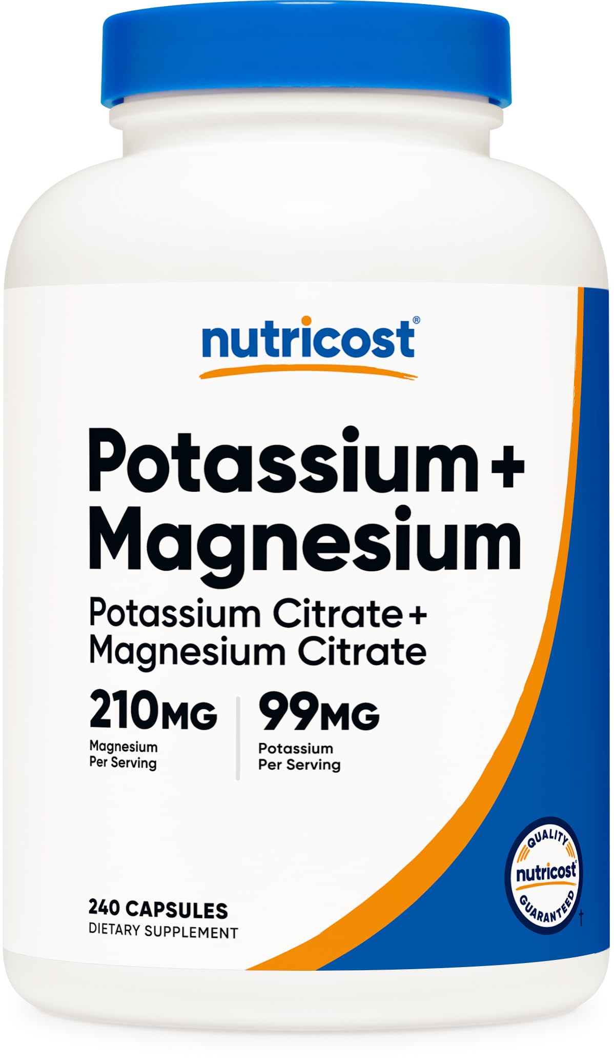 Nutricost frasco frontal que muestra el producto y cantidad de cápsulas