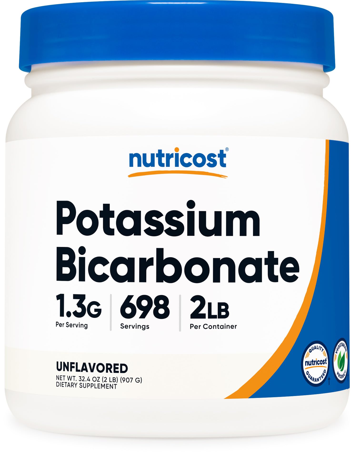 Nutricost envase frontal mostrando la marca y beneficio de pureza