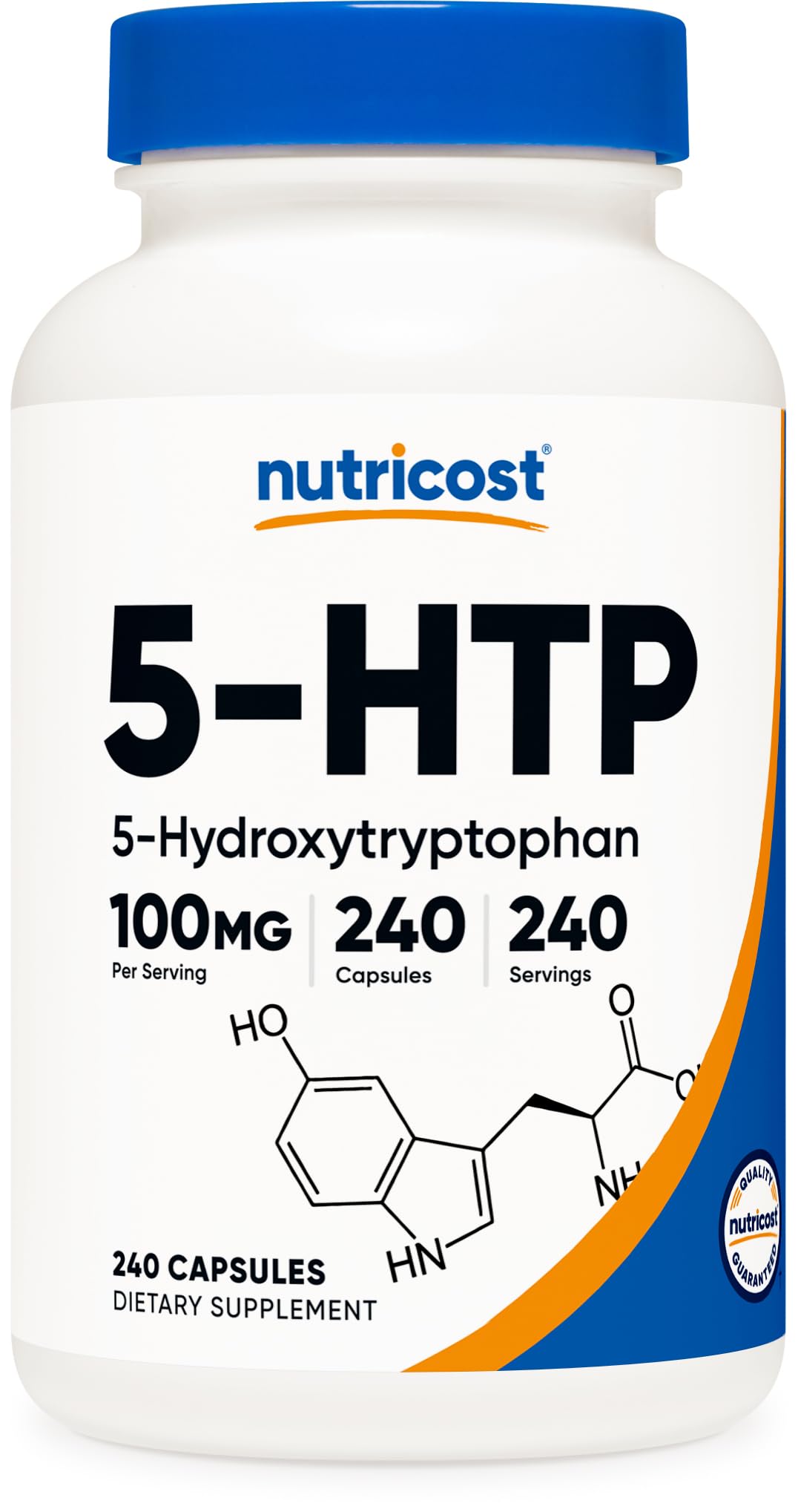 Nutricost envase frontal mostrando 240 cápsulas y claridad sobre ingredientes