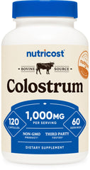 Nutricost envase frontal de colostrum presenta claridad y confianza