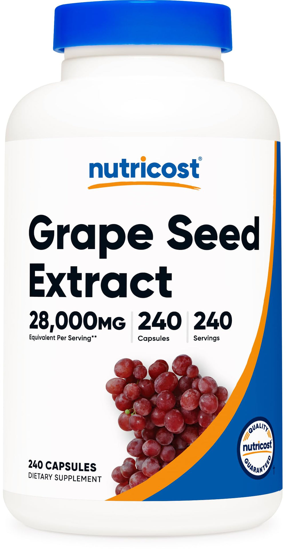 Nutricost vista frontal del envase mostrando cantidad y dosis