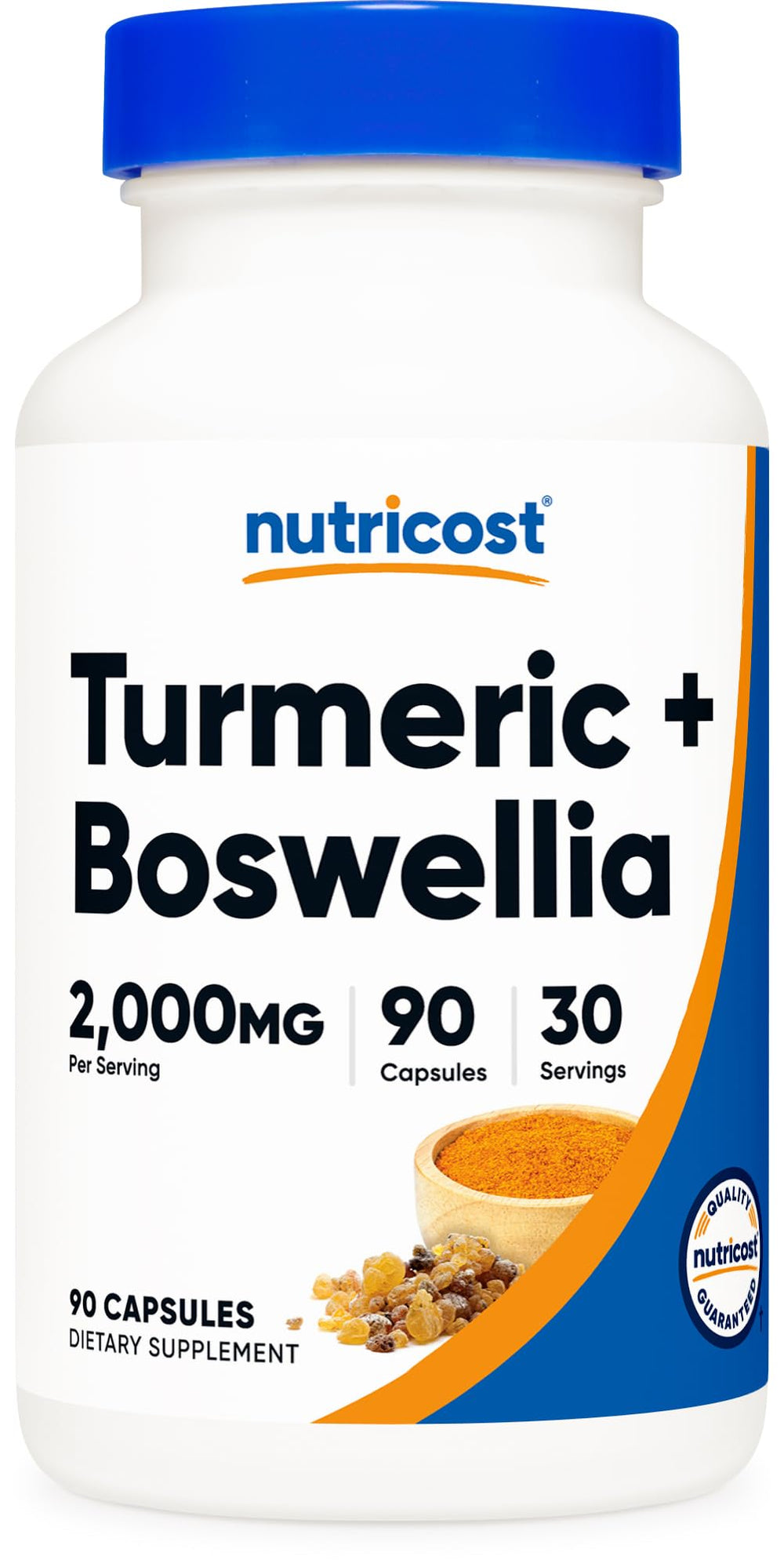 Nutricost envase frontal mostrando la etiqueta y beneficios claros