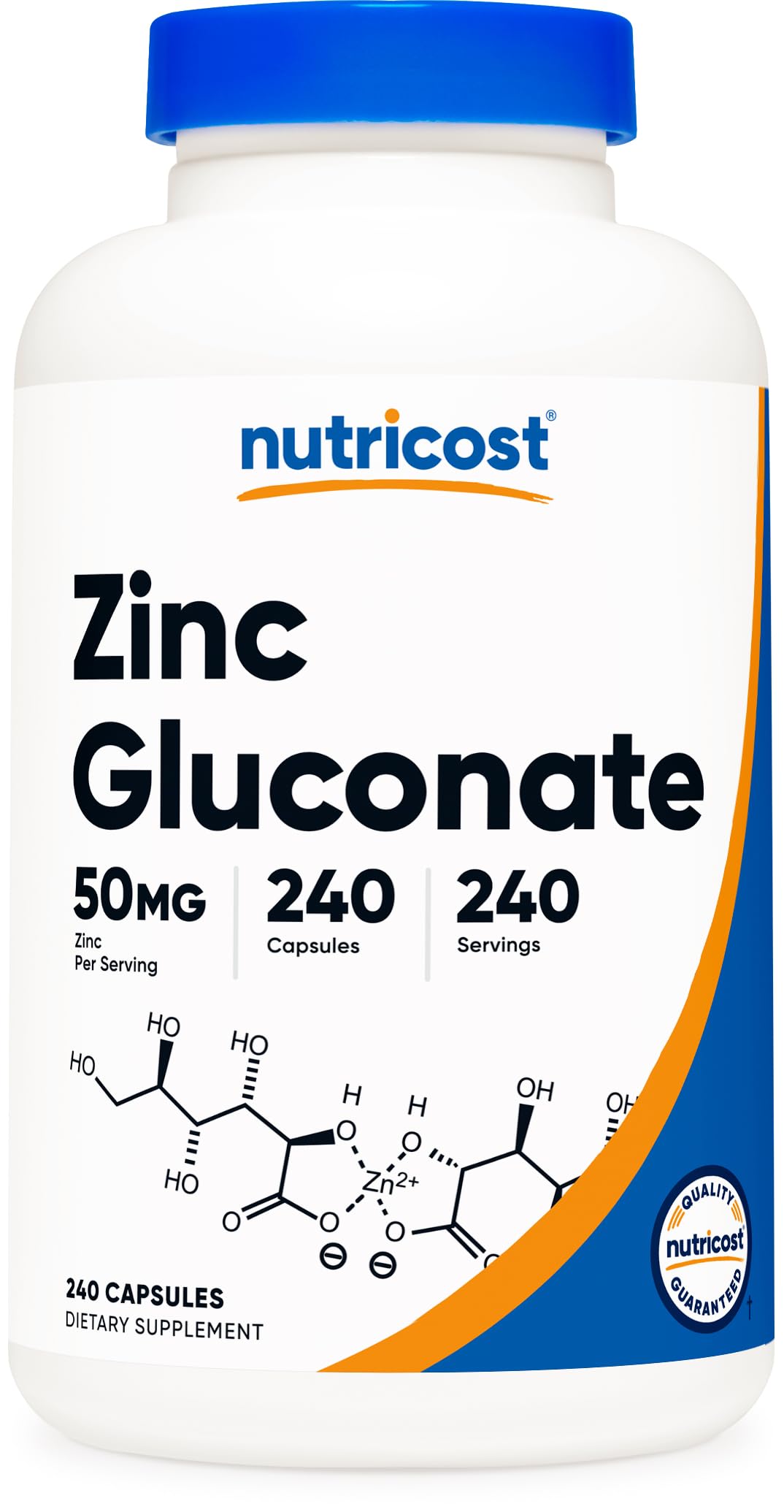 Nutricost vista frontal del envase mostrando 240 cápsulas y la marca