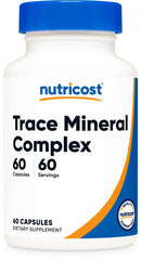 Nutricost frasco frontal mostrando diseño y cantidad de cápsulas, claridad en información.