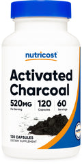 Nutricost frasco frontal mostrando el envase y cantidad 120 cápsulas