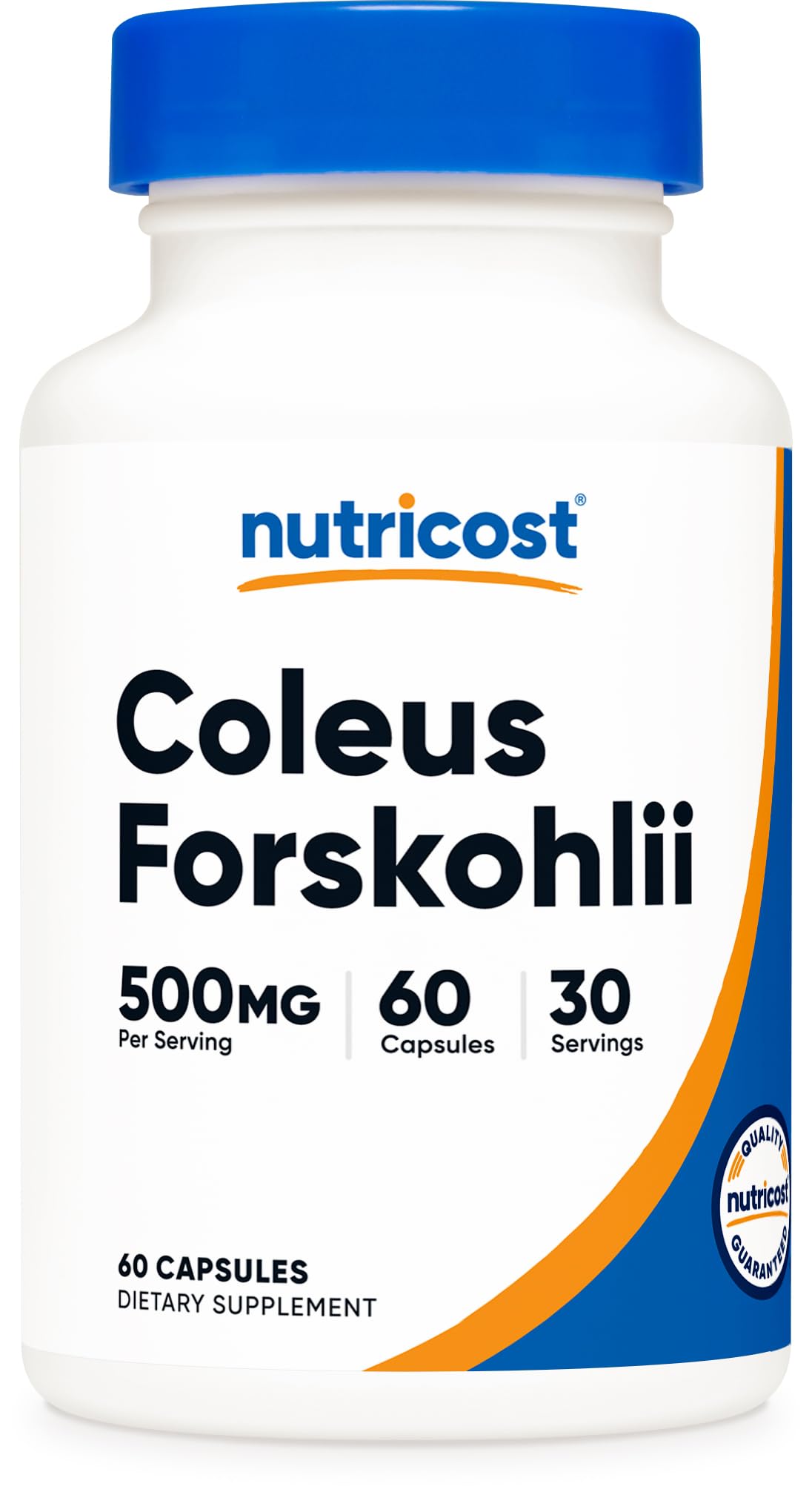 Nutricost envase frontal mostrando etiqueta y beneficios visibles