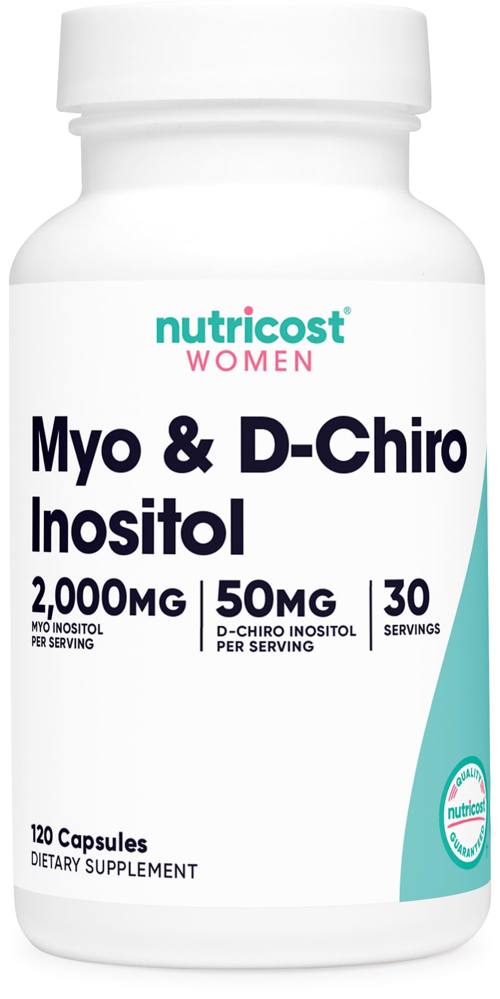 Nutricost vista frontal del envase mostrando dosis y beneficios
