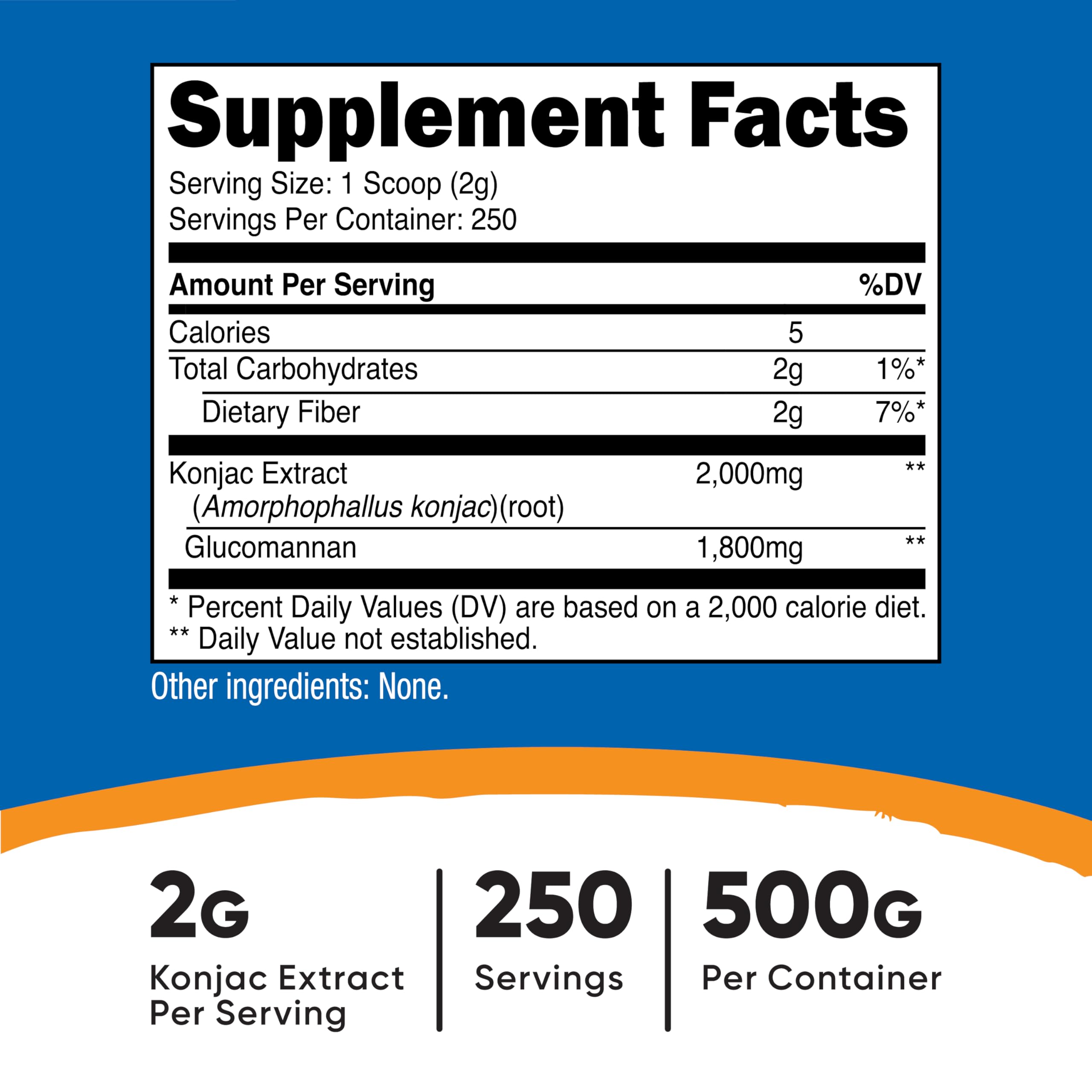 Nutricost polvo de glucomannan textura fina, fácil de mezclar