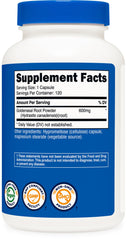 Nutricost Goldenseal etiqueta con información nutricional y certificados visibles