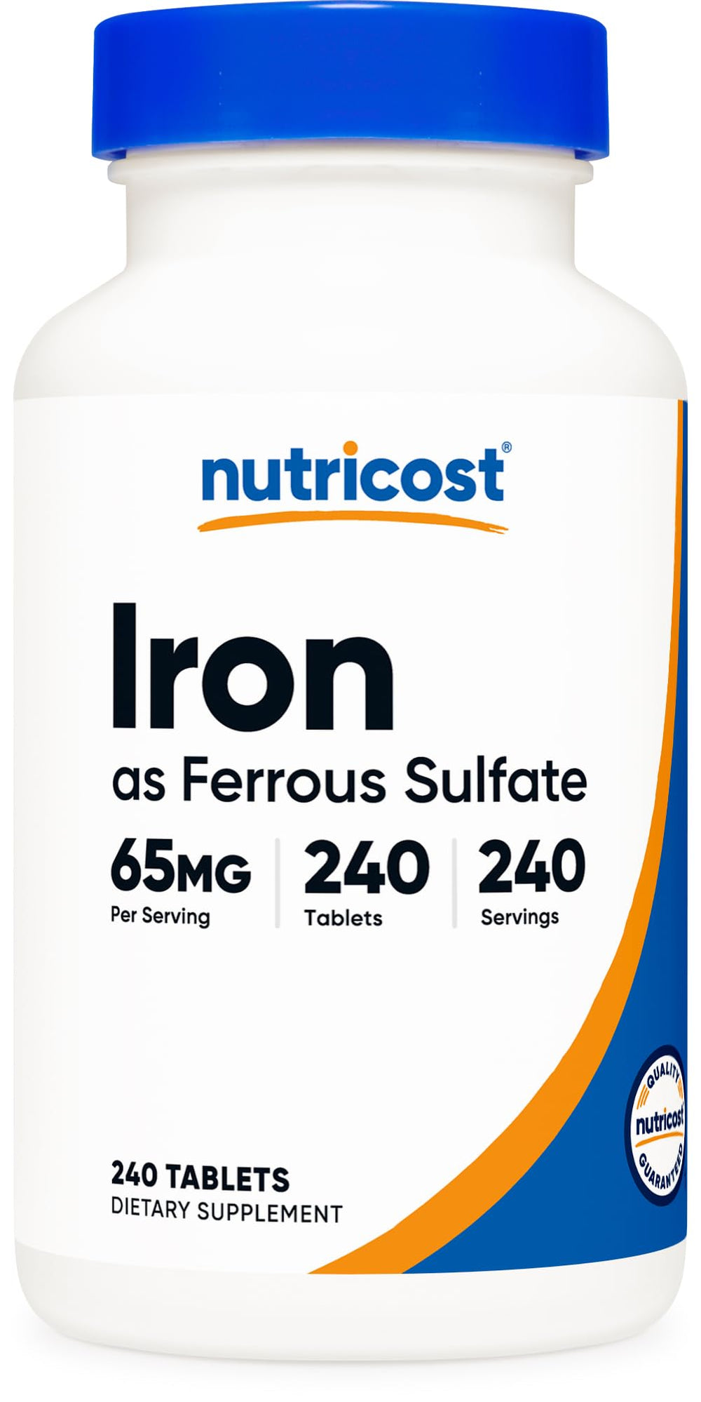 Nutricost mostrando el frente del frasco y beneficio de dosis clara