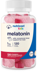 Nutricost Kids Melatonin Gummies bottle front, a kid friendly sleep support option