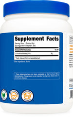 Nutricost detalle de etiqueta nutricional que certifica fabricación y raciones