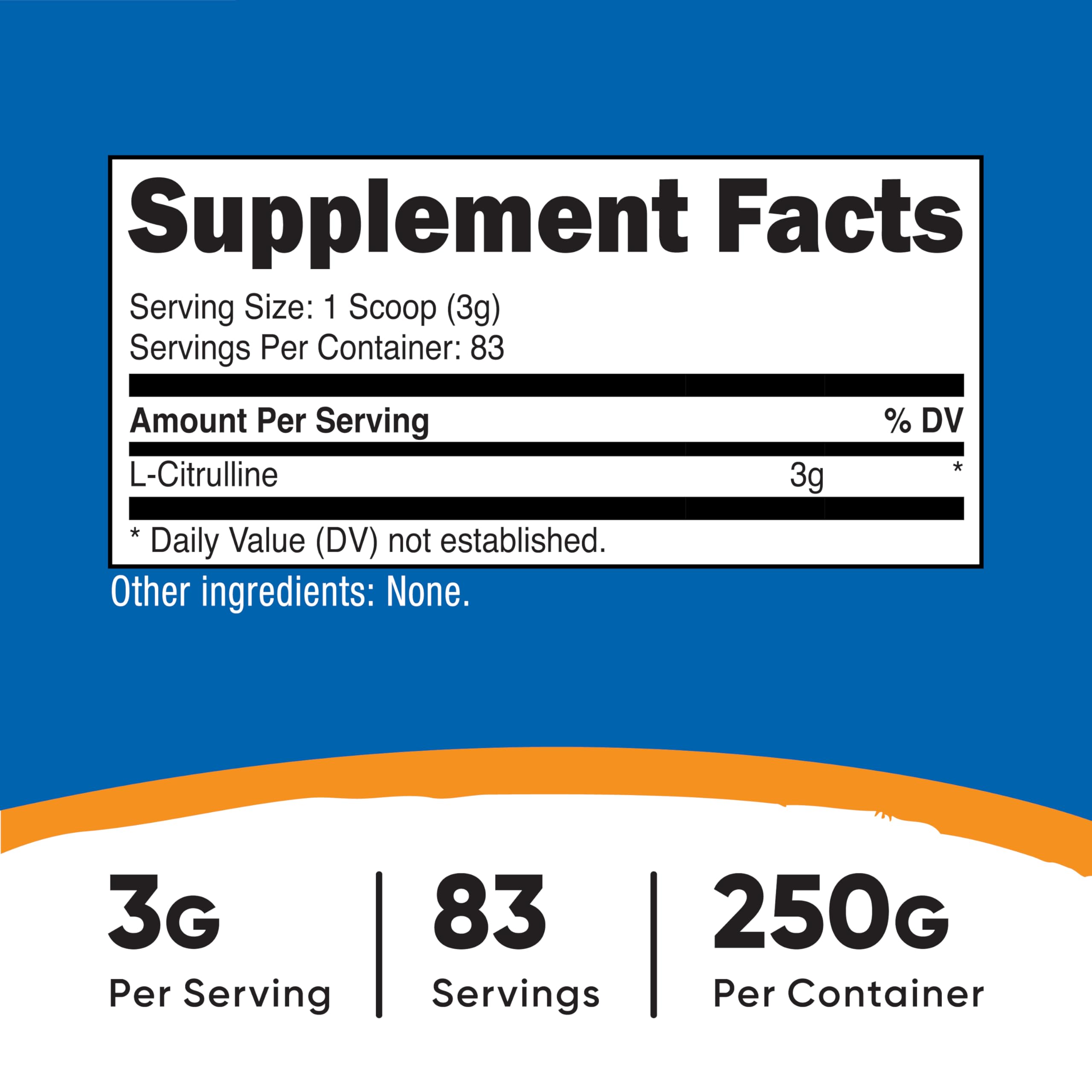 Nutricost L-Citrulline polvo textura fina para mezcla y disolución fácil