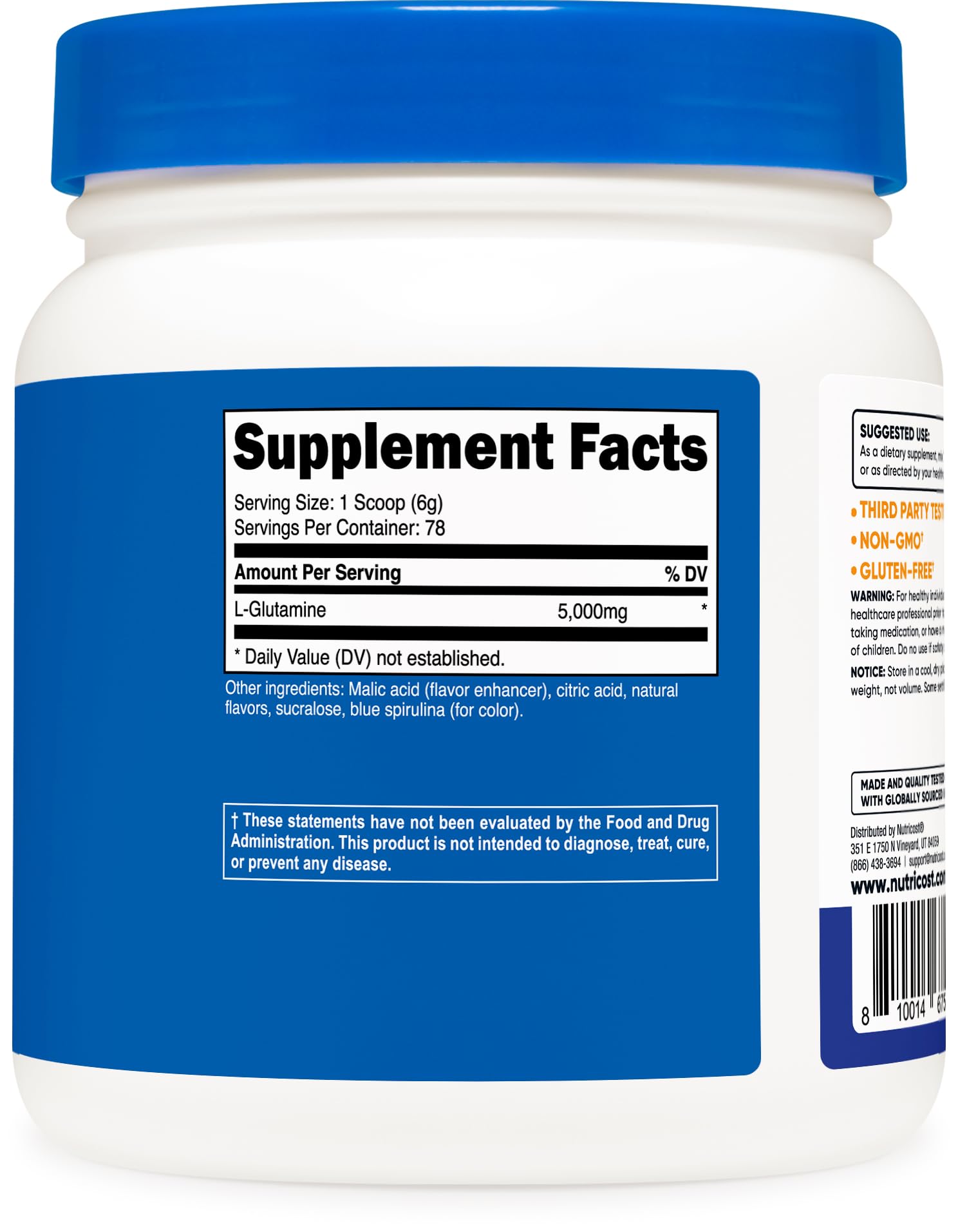 Nutricost producto sobre banco de gimnasio para uso post-entrenamiento
