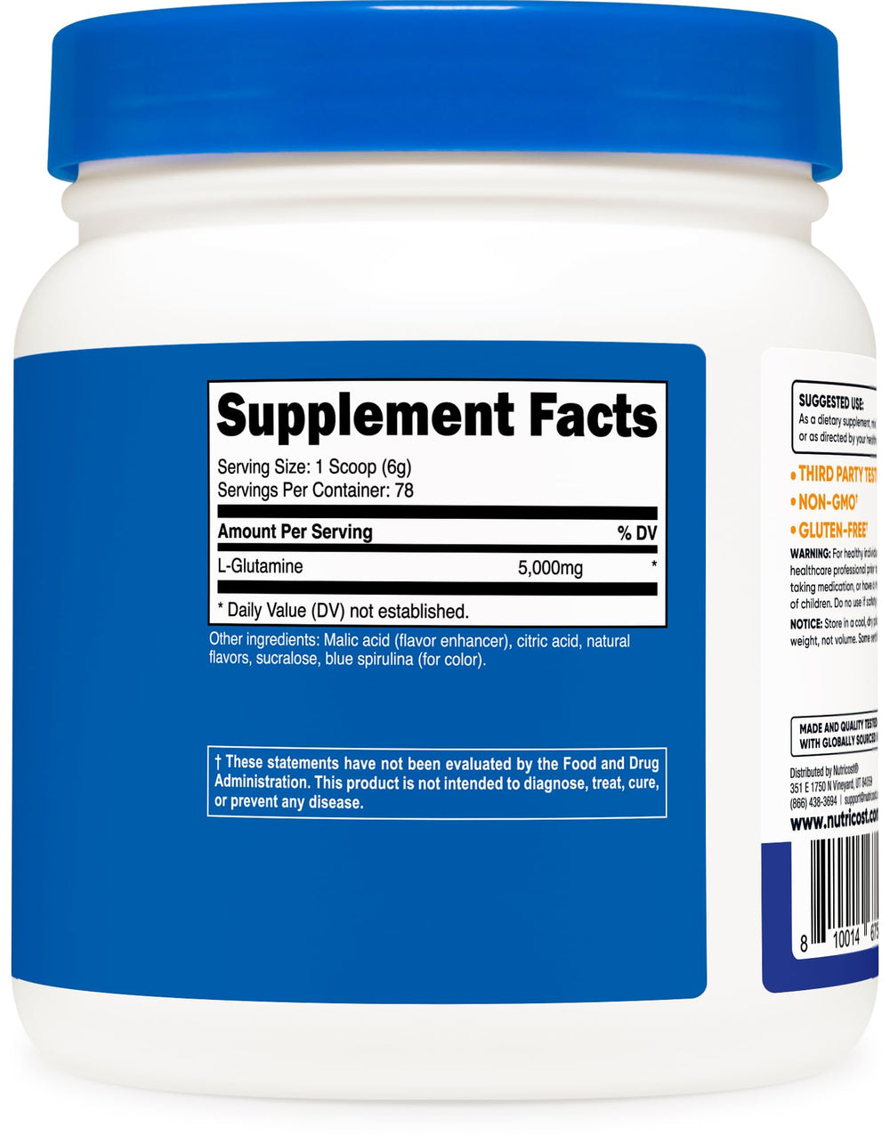 Nutricost producto sobre banco de gimnasio para uso post-entrenamiento
