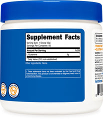 Nutricost etiqueta con información de ingredientes y certificaciones