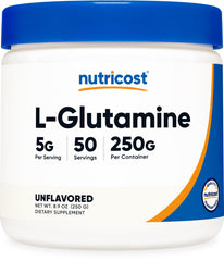 Nutricost envase frontal mostrando 250 g y claridad de producto