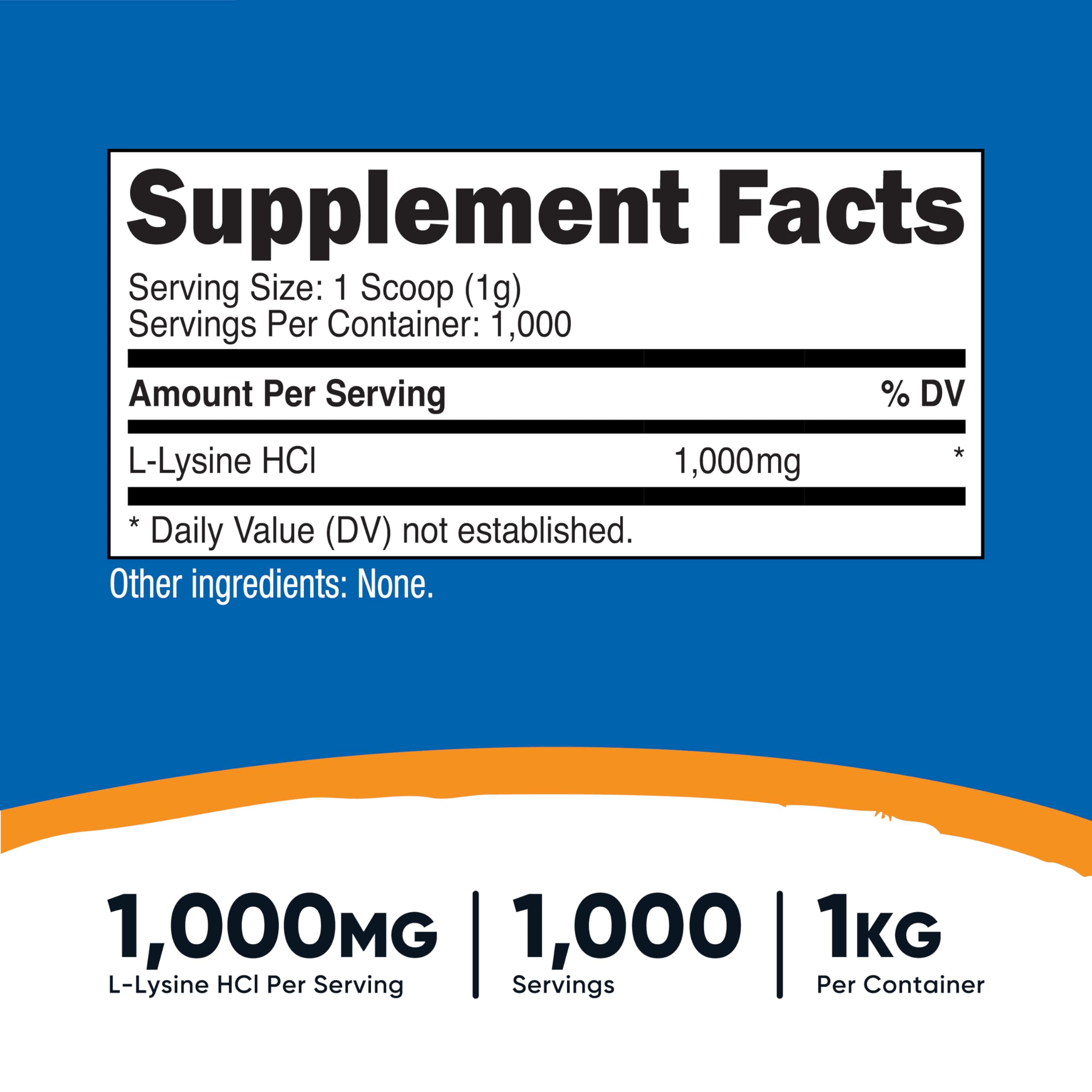 Nutricost L-Lysine textura de polvo fino, fácil disolución y mezcla