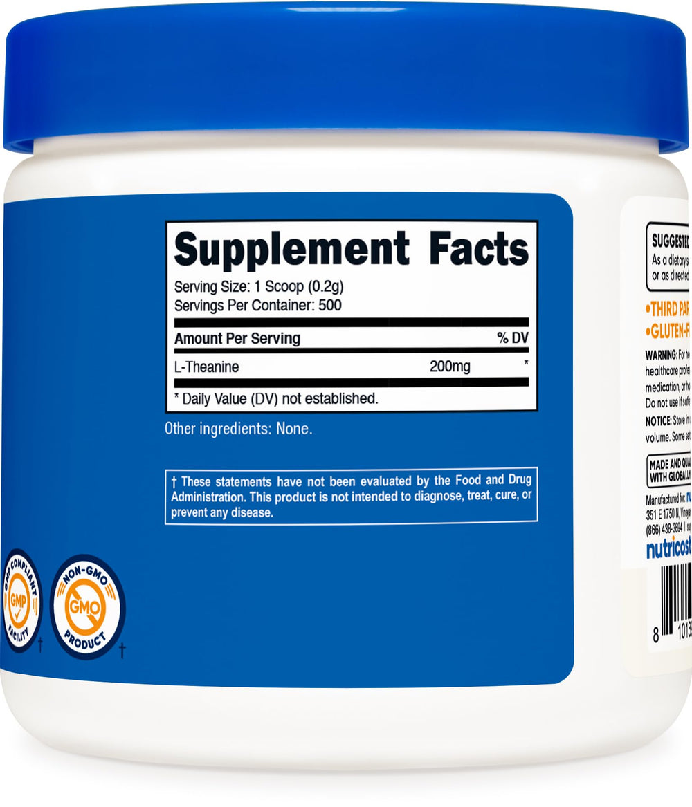 Nutricost etiqueta con información nutricional y certificaciones claras