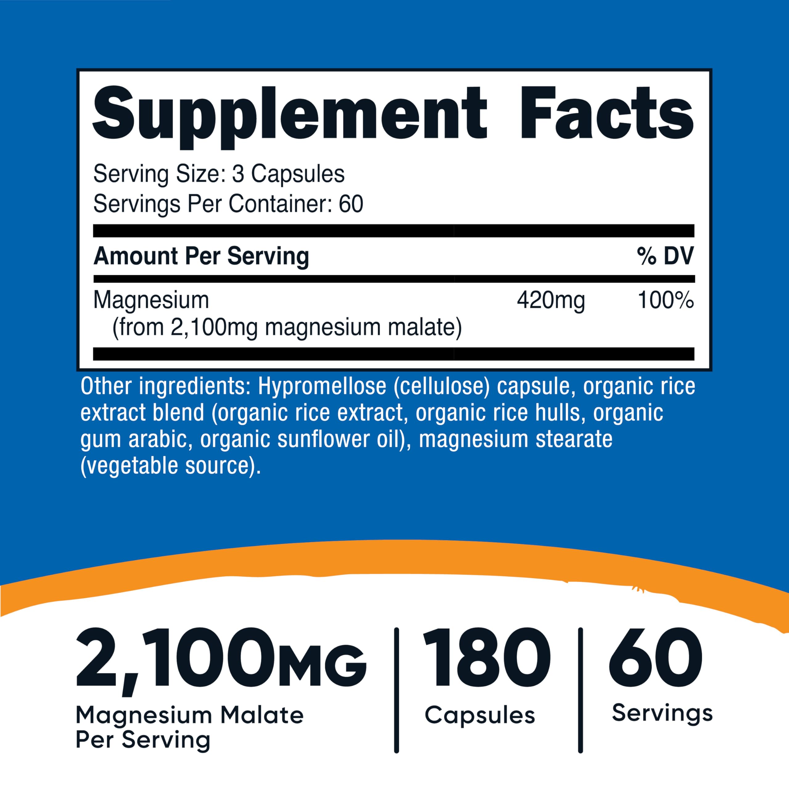 Nutricost magnesium capsules close-up for vegetarian-friendly supplement.