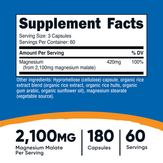 Nutricost magnesium capsules close-up for vegetarian-friendly supplement.