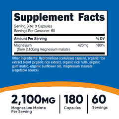 Nutricost magnesium capsules close-up for vegetarian-friendly supplement.