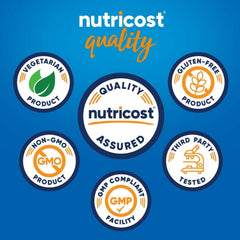 Nutricost detalle de la textura de la cápsula vegetal y acabado liso