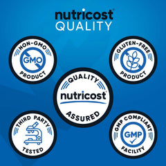 Nutricost vaso preparado con batido, facilita aporte calórico postentreno