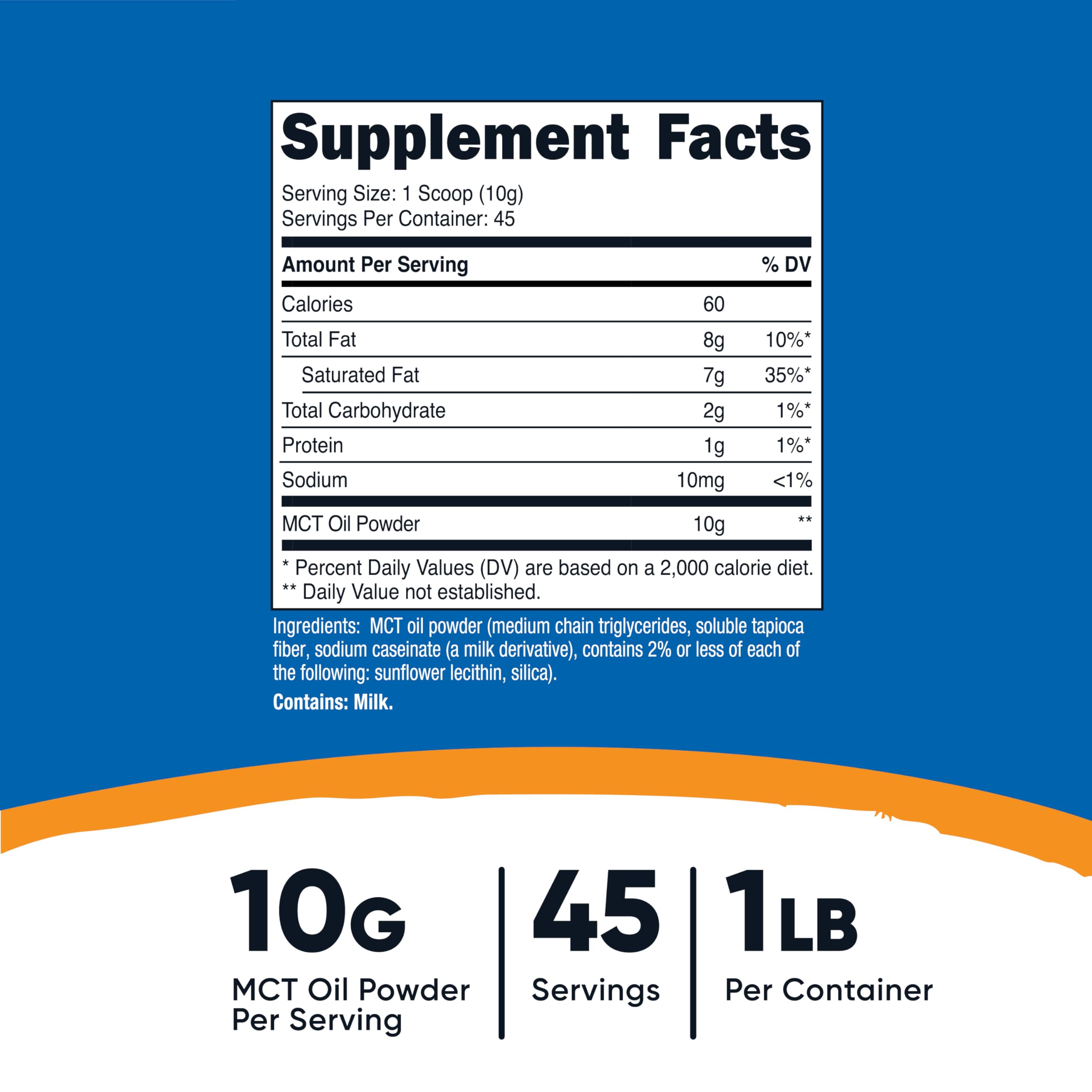 Nutricost MCT textura en cuchara detallada para fácil disolución