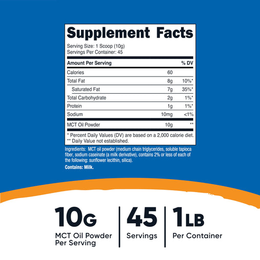 Nutricost MCT textura en cuchara detallada para fácil disolución