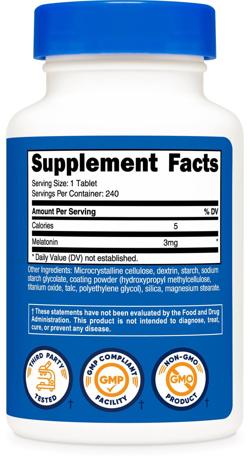 Nutricost etiqueta nutricional mostrando ingredientes y dosis clara
