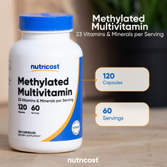 Nutricost closeup de lista de ingredientes que resalta pruebas de calidad