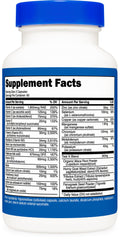 Nutricost etiqueta nutricional detallada mostrando ingredientes y certificaciones