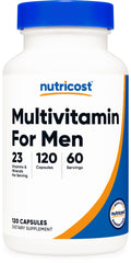 Nutricost frasco frontal mostrando diseño y cantidad de cápsulas, confianza de marca