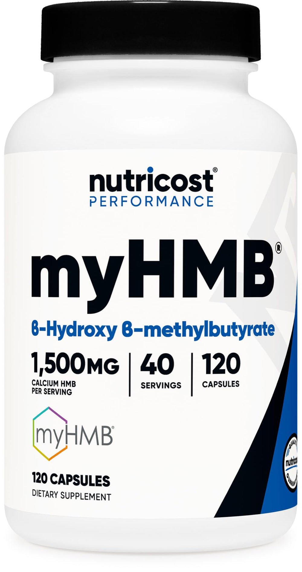 Nutricost myHMB frasco frontal mostrando envase y tamaño