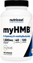 Nutricost myHMB frasco frontal mostrando envase y tamaño