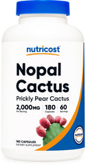 Nutricost frasco frontal mostrando 180 cápsulas, presentación y etiqueta clara