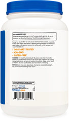 Comparación de tamaño del envase Nutricost MCT de 2 lb para planificación de uso