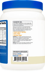 Comparación de tamaño del envase de 1 lb Nutricost para ver la cantidad disponible