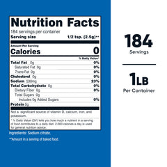Polvo de Nutricost citrato de sodio, textura fina que facilita disolución