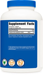 Etiqueta Nutricost Potassium Citrate destacando pruebas de terceros y certificaciones
