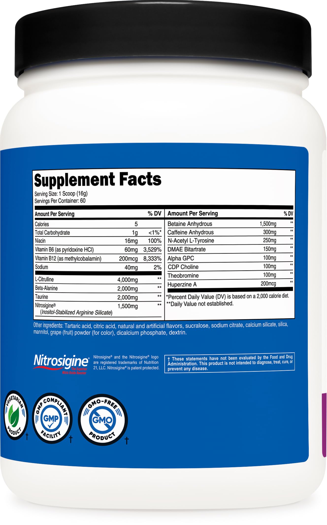 Nutricost etiqueta de ingredientes y certificaciones, transparencia y calidad